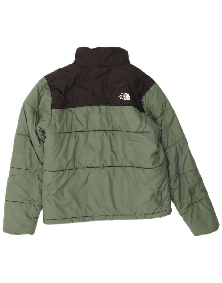 The North Face Herre polstret jakke UK 36 Small Green Colourblock Polyester