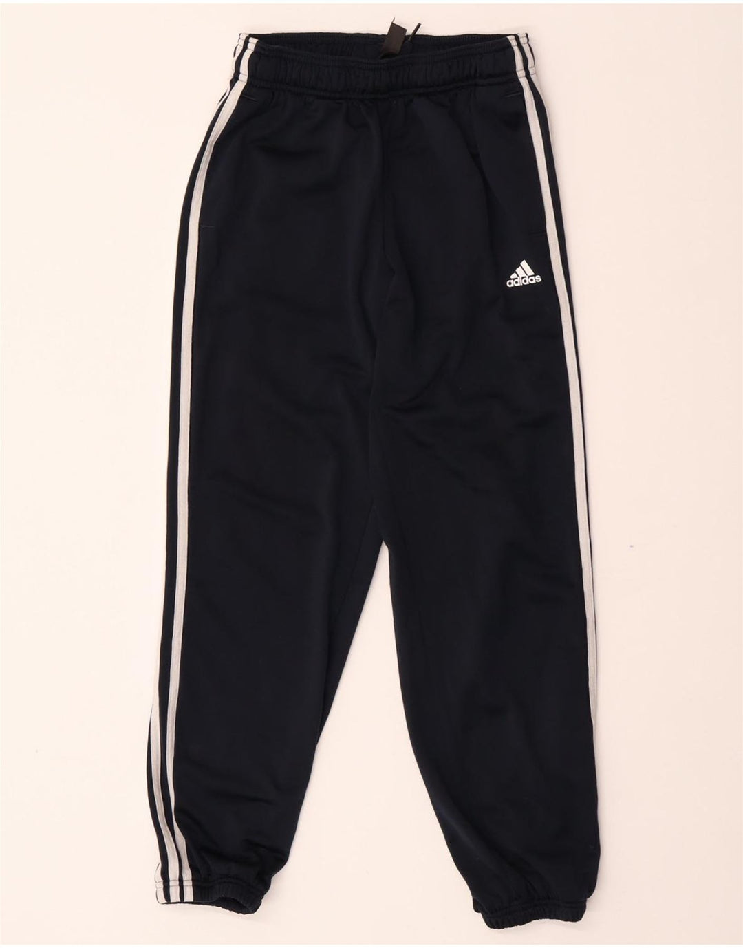 Adidas Drenge Træningsdragt Bukser Joggers 11-12 År Marineblå Polyester