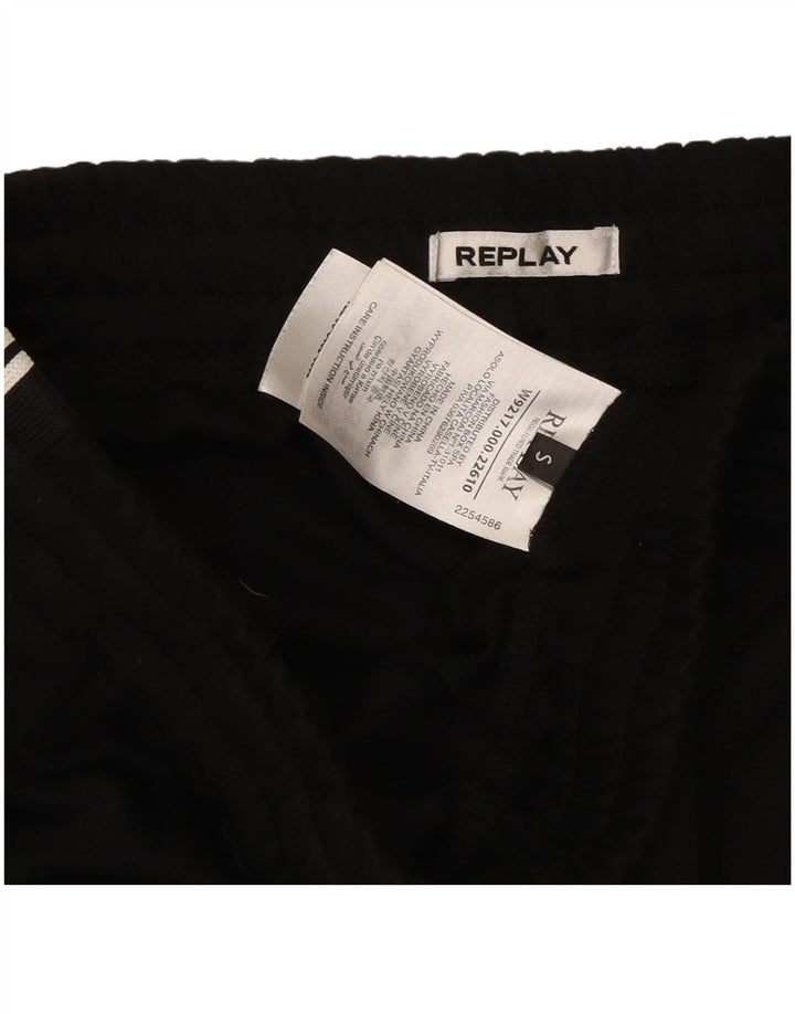 Replay Dame Grafisk Nederdel Small W27 Sort Polyester Sports