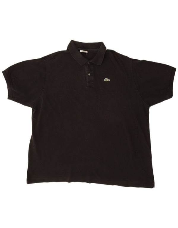 LACOSTE Poloshirt til mænd str. 9 4XL Sort bomuld