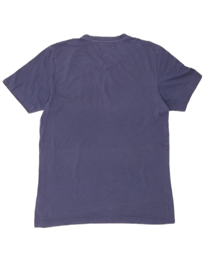Adidas Herre grafisk T-shirt Top Medium Marineblå Bomuld