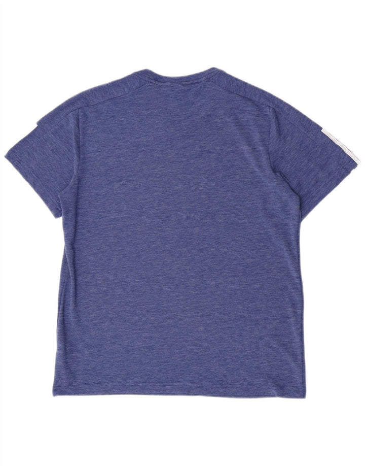 Adidas Herre T-Shirt Top Stor Blå Polyester