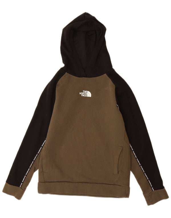 The North Face Boys Hoodie Jumper 11-12 år Stor Khaki Colourblock