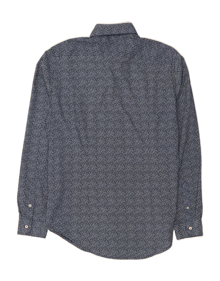 ZARA Mens Slim Fit Shirt Large Navy Blue Vintage Zara and Second-Hand Zara from Messina Hembry 