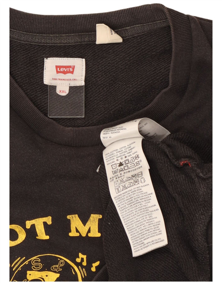 Levi's Grafisk sweatshirt til mænd 2XL sort bomuld