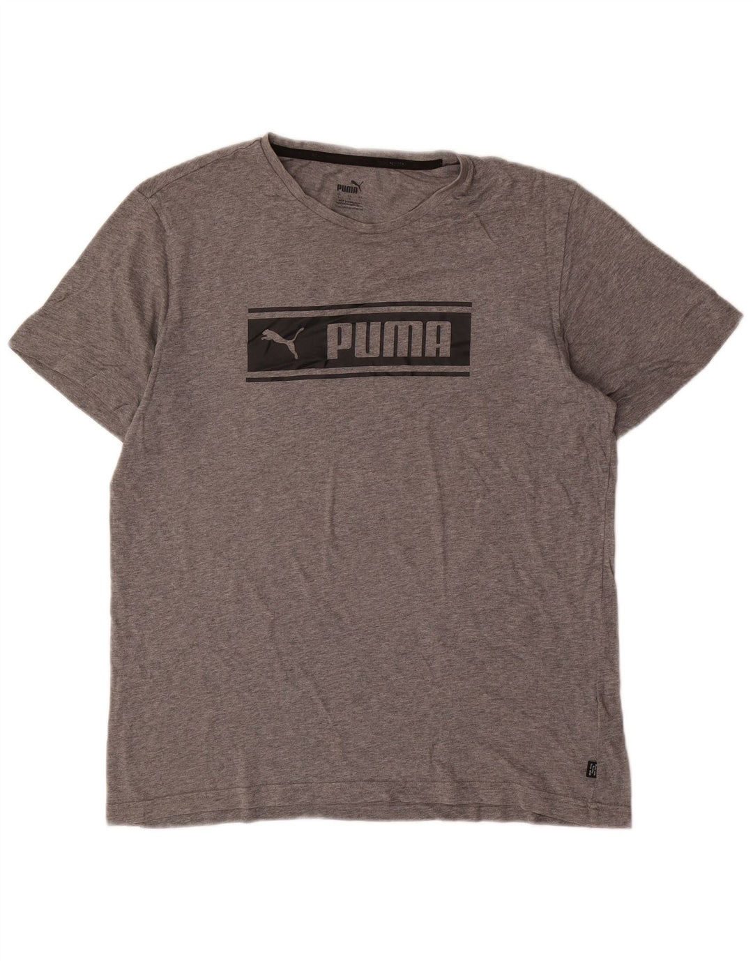 Puma Herre Grafisk T-Shirt Top Stor Grå Bomuld