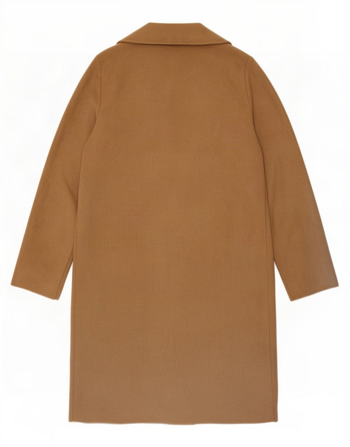 Zara Womens Open Overcoat UK 10 Small Brown Polyester