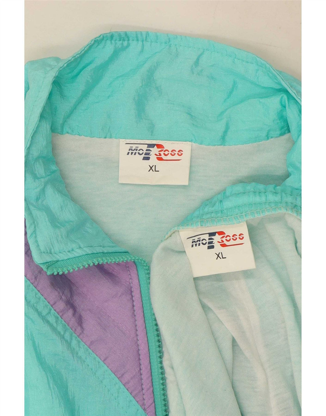 MC Ross Herre fuld træningsdragt XL Turkis Colourblock Nylon