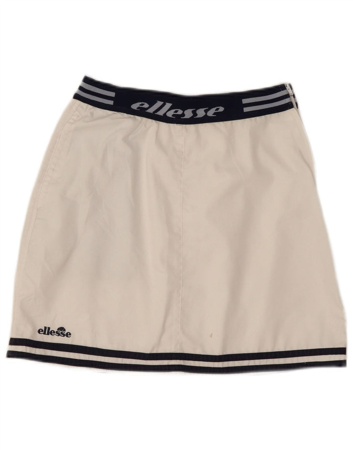 Ellesse Dame grafisk mininederdel UK 10 Small W24 White Colourblock