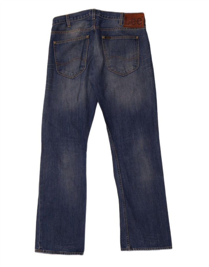 Lee Herre Flint Straight Jeans W34 L34 Blå Bomuld