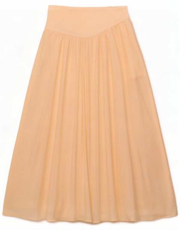 Byblos Plisseret nederdel til kvinder US 8 Medium W26 Beige Silk