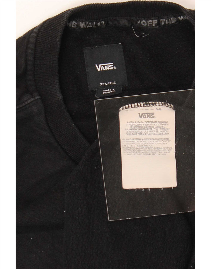 Vans Herre Grafisk Sweatshirt Jumper 2XL Sort Bomuld