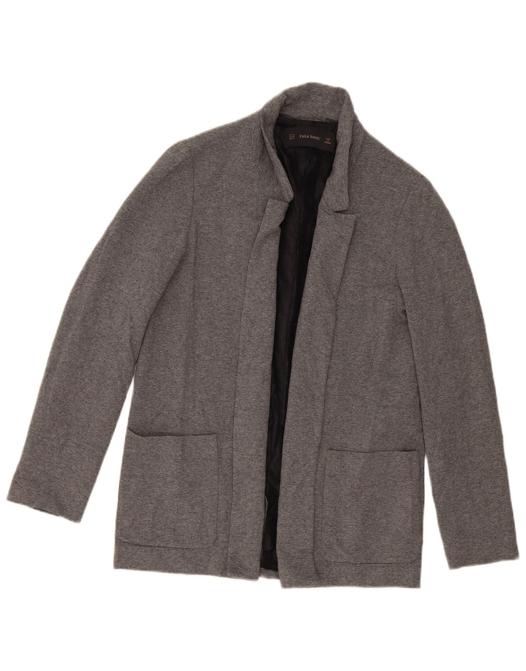 Zara Womens Open Oversized Blazer Jacket UK 6 XS Grå Viscose