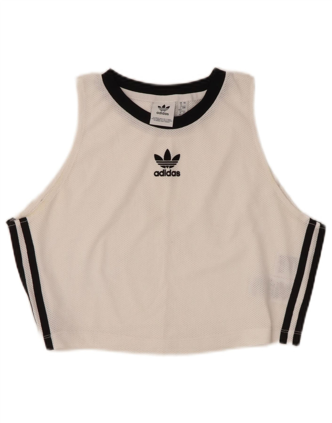 ADIDAS Womens Crop Vest Top UK 16 Large White Polyester