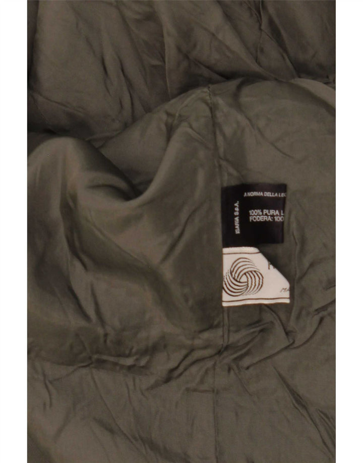 Vintage Herre Overfrakke UK 38 Medium Grey Ternet Virgin Wool