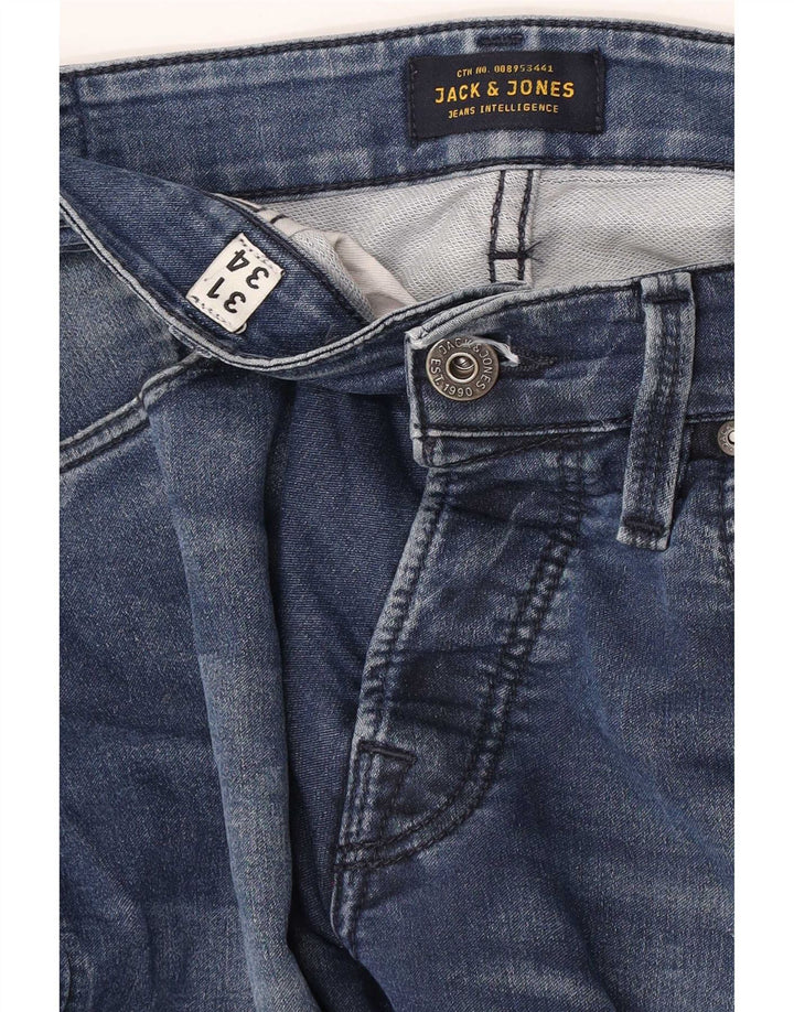 Jack & Jones Herre GLENN Slim Jeans W31 L34 Blå