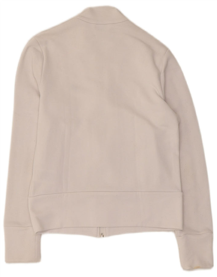 Adidas træningsdragt topjakke til kvinder UK 12 Medium White Polyester