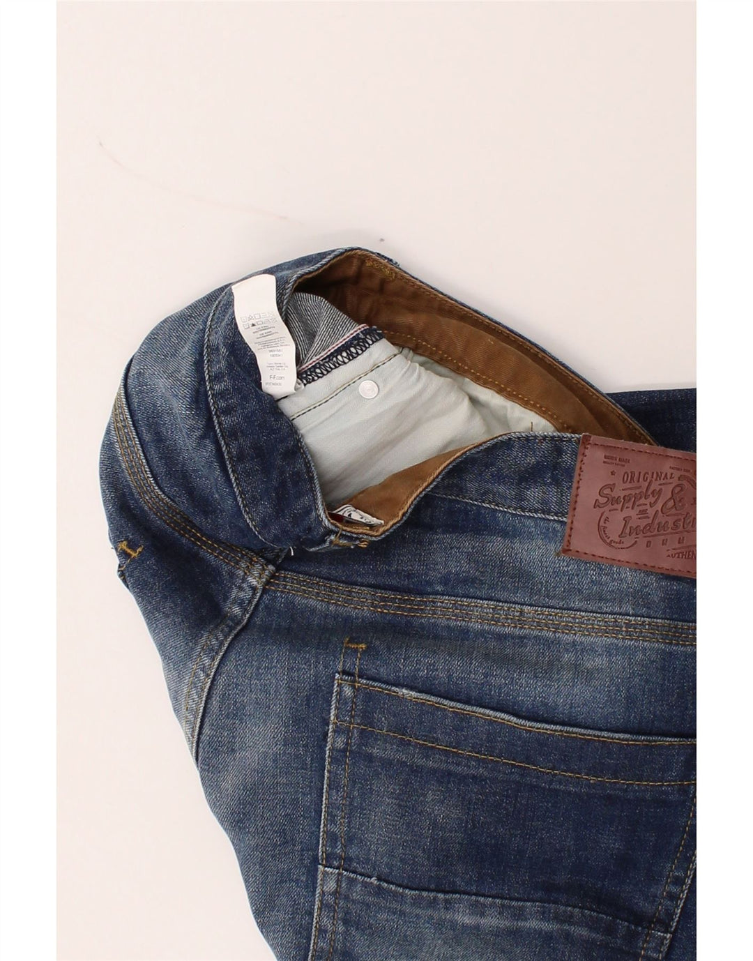 VINTAGE Mens Slim Jeans W34 L34 Blue Cotton Vintage Vintage and Second-Hand Vintage from Messina Hembry 