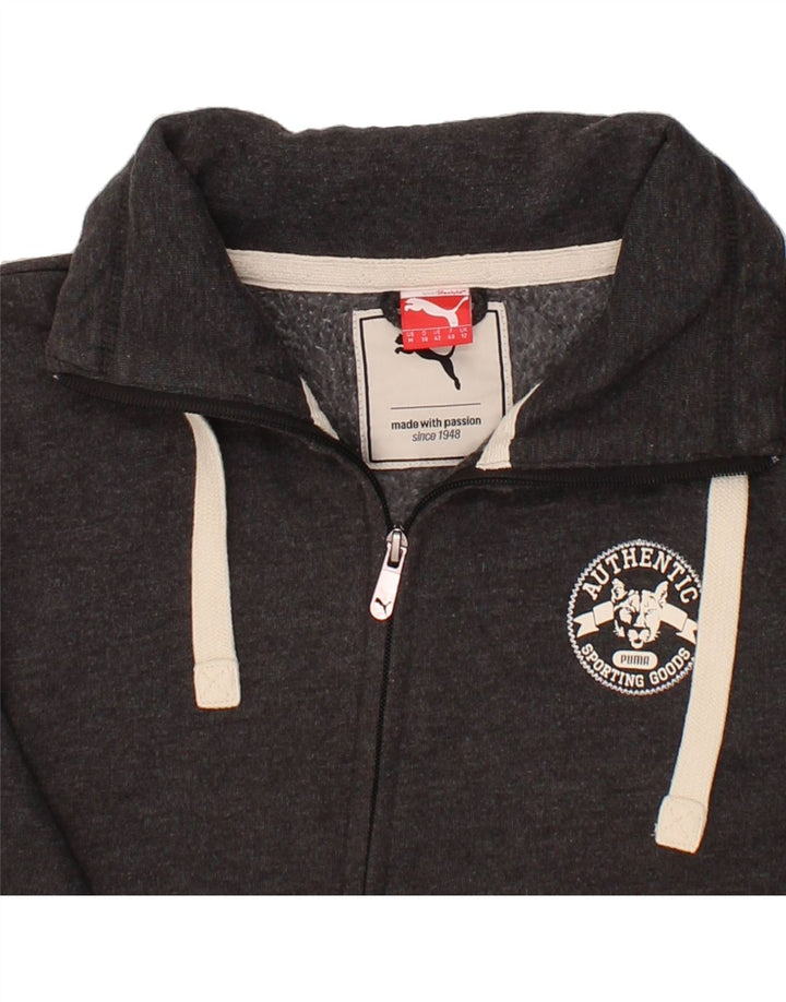 PUMA Womens Tracksuit Top Jacket UK 12 Medium Grey Vintage Puma and Second-Hand Puma from Messina Hembry 