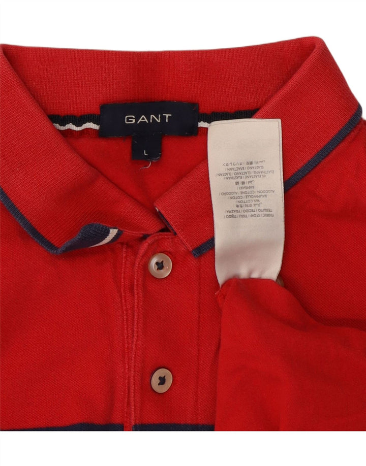 Gant Polo Shirt til mænd Stor rød Colourblock Bomuld