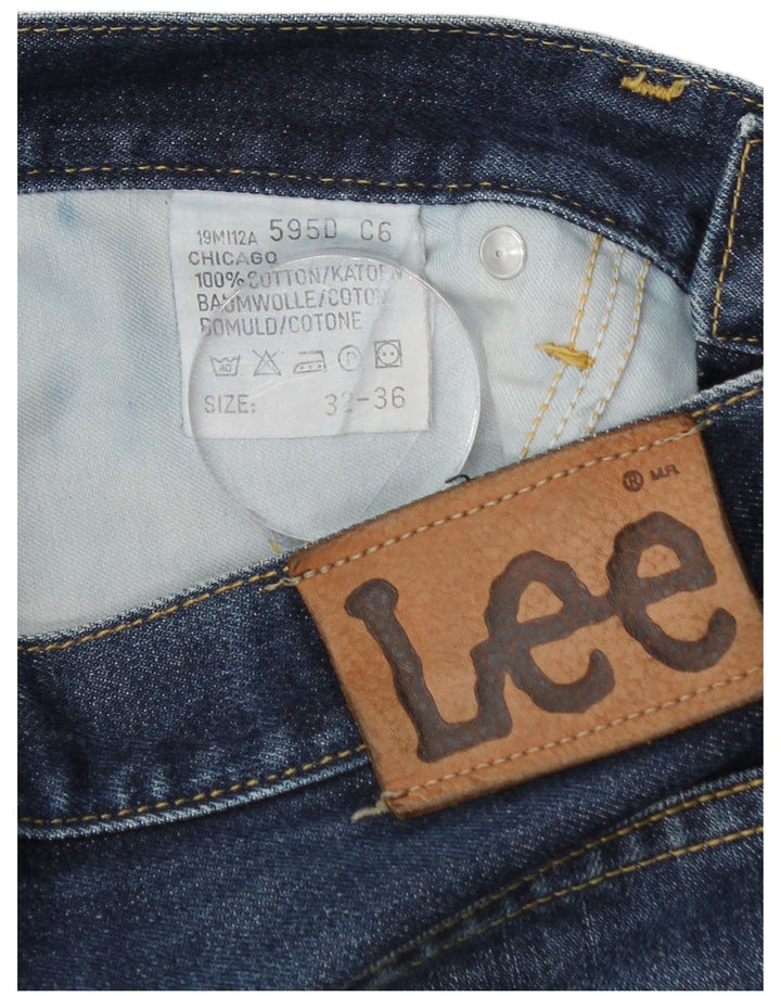 LEE Herre Chicago Straight Jeans W32 L26 Blå Bomuld