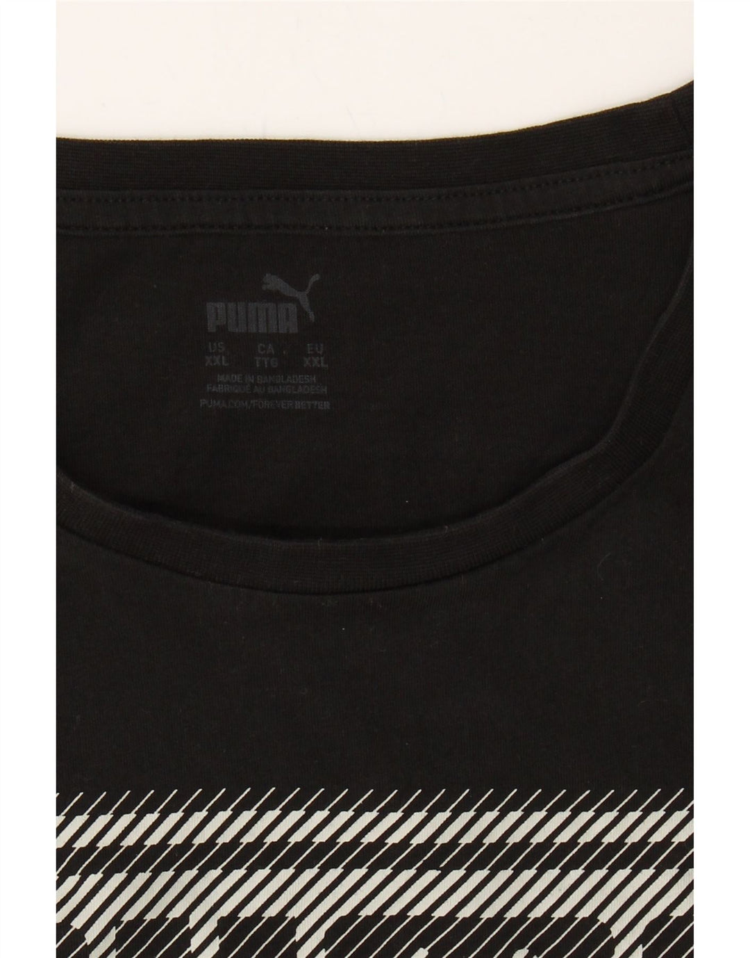PUMA Mens Graphic T-Shirt Top 2XL Black Cotton Vintage Puma and Second-Hand Puma from Messina Hembry 