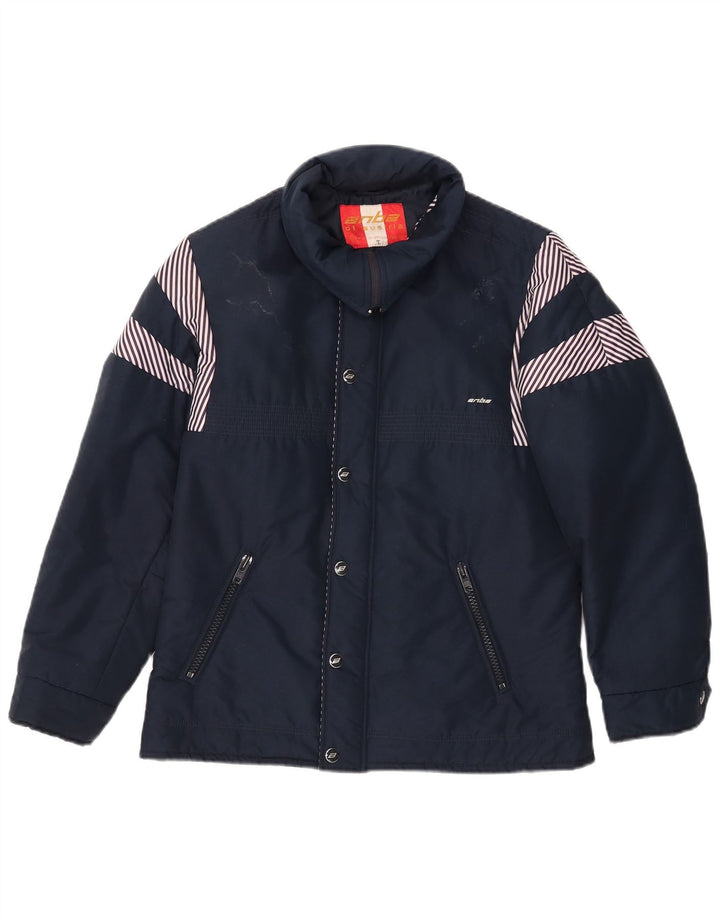 Anba Herre Skijakke EU 50 Stor Marineblå Stribet Nylon
