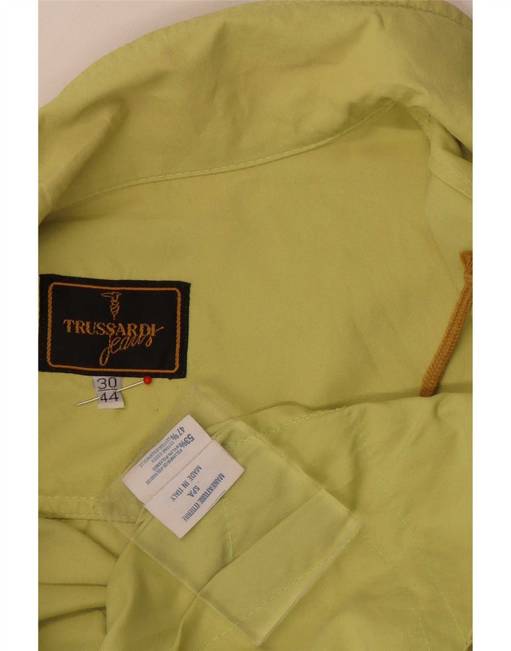 Trussardi Jeans Dame Oversized Bomber Jacket IT 44 Medium Grøn Polyamid