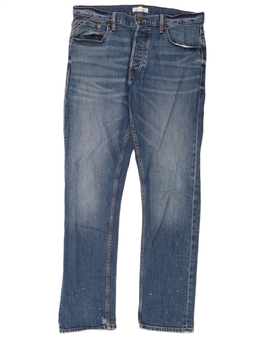 White Stuff Herre Distressed Slim Jeans W34 L31 Blå Bomuld