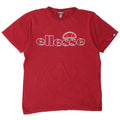 ELLESSE Herre grafisk T-shirt Top Medium Rød Bomuld