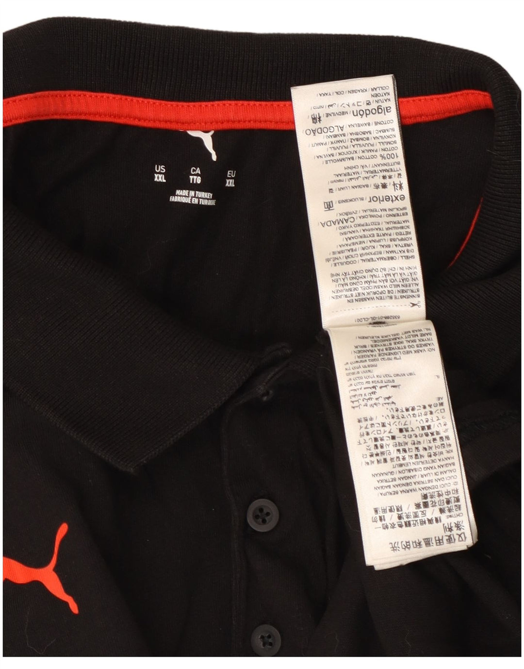 PUMA Grafisk poloshirt til mænd 2XL sort bomuld