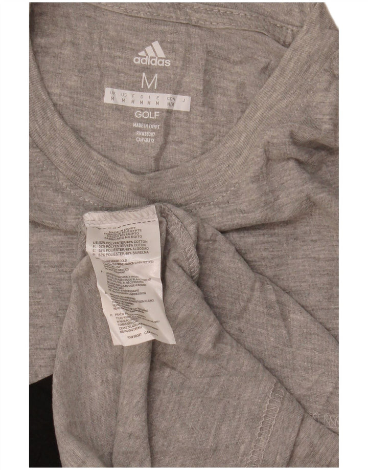 Adidas Herre grafisk top Langærmet mellemgrå Flecked Polyester