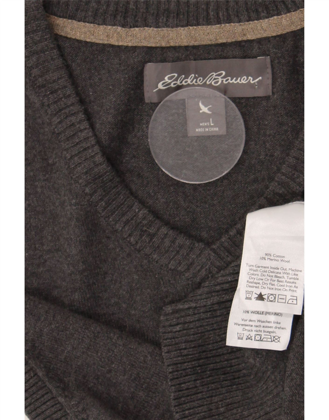 Eddie Bauer Herrevest Tank Top Stor Grå Bomuld