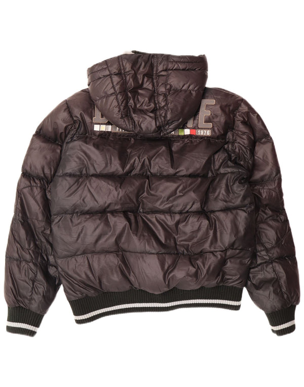 DOLOMITE Herre grafisk hættepolstret jakke UK 38 Medium Sort Polyester