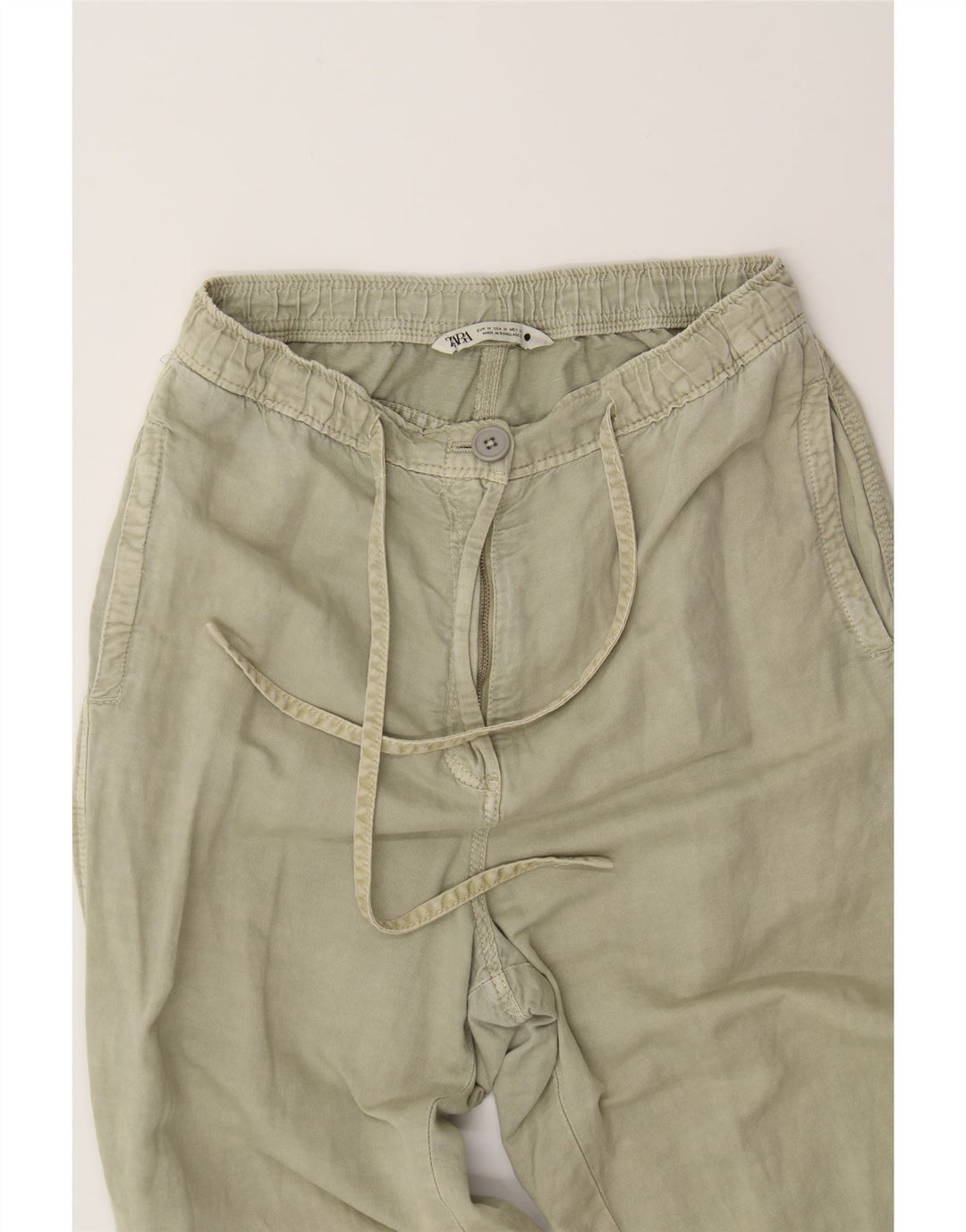 ZARA Womens Straight Chino Trousers Medium W28 L28 Beige Vintage Zara and Second-Hand Zara from Messina Hembry 