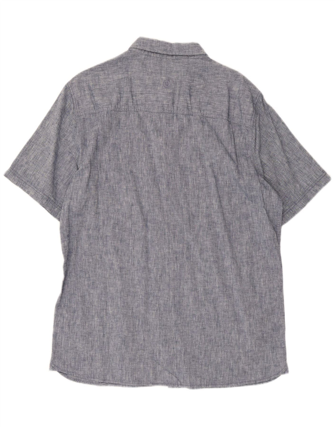 Fat Face Herre Kortærmet Classic Fit Shirt Medium Blue Linen