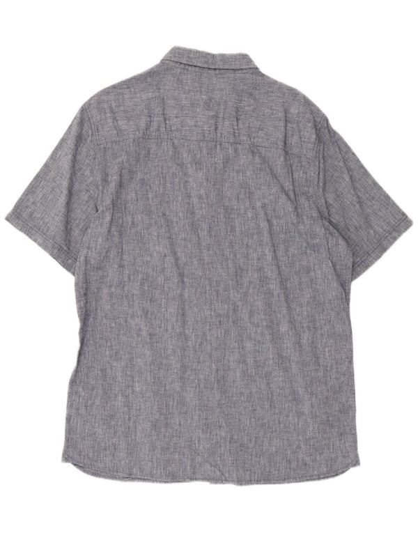 Fat Face Herre Kortærmet Classic Fit Shirt Medium Blue Linen