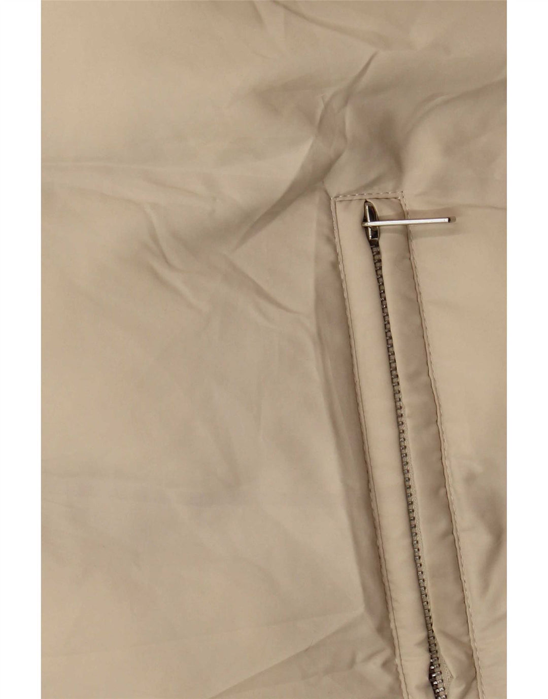 Zara Longline hættetrøje polstret Gilet UK 14 Medium Beige Polyester