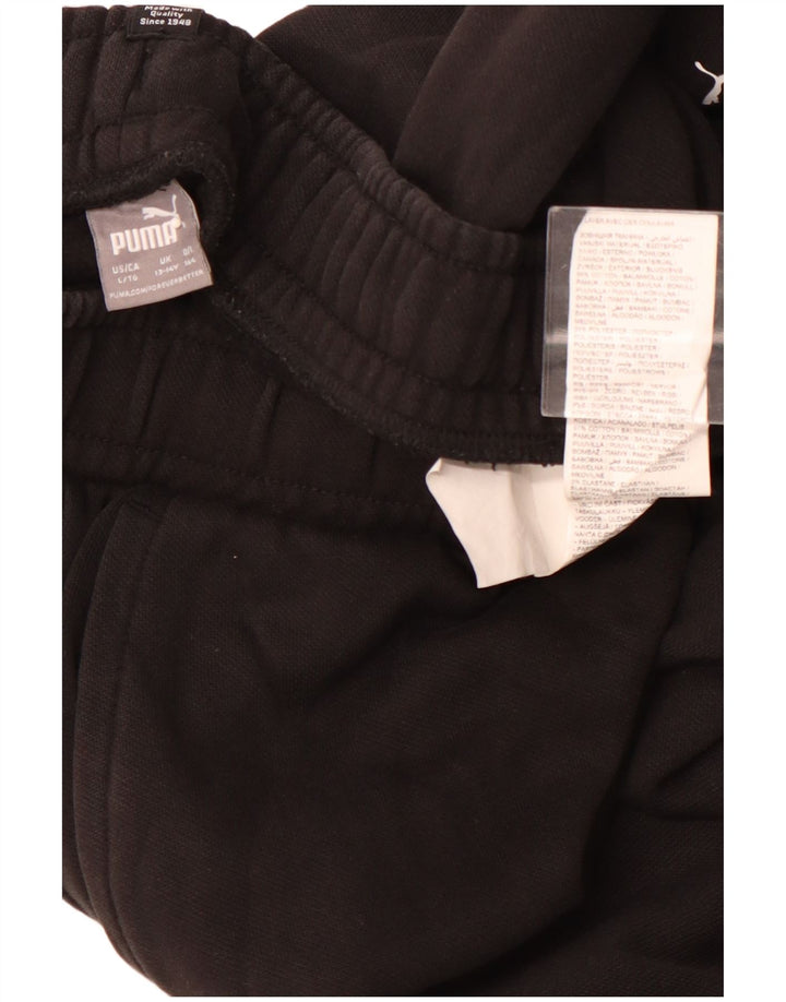 PUMA Træningsdragt til drenge Bukser Joggers 13-14 år Sort bomuld