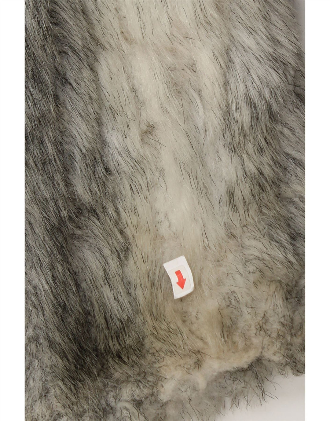 Francesca Dame imiteret Pelsjakke UK 12 Medium Grey Animal Print Modacryl