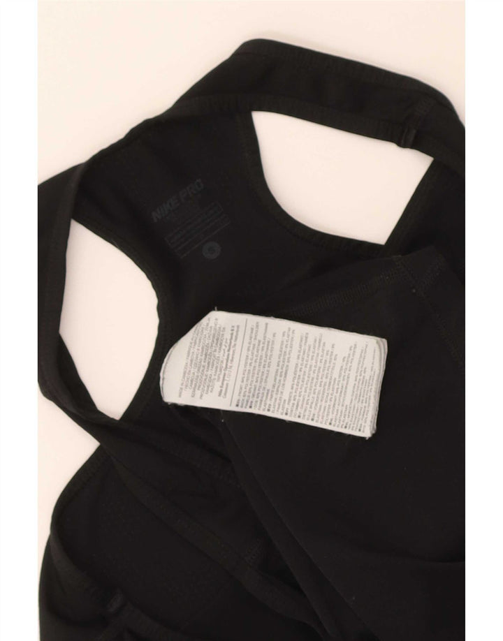 Nike Dame Grafisk Vest Top UK 8 Small Black Polyester