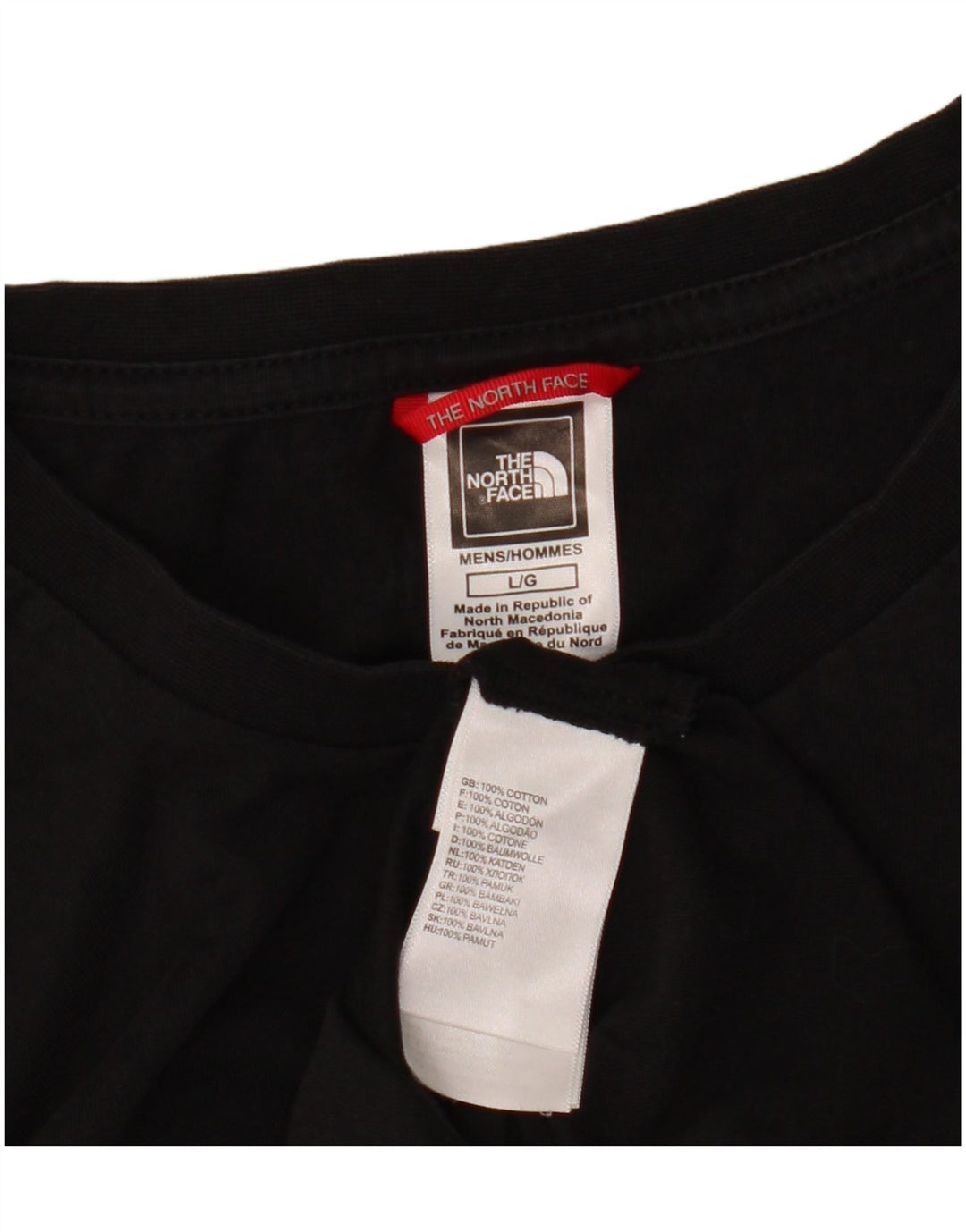 The North Face Herre Grafisk Top Langærmet Stor Sort Bomuld