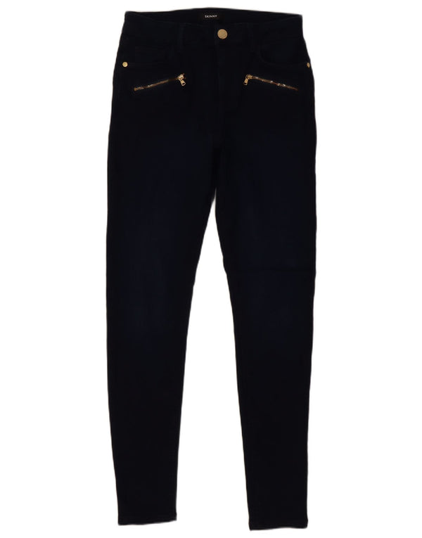 Marks & Spencer Dame Skinny Jeans UK 10 Small W28 L29 Marineblå Bomuld