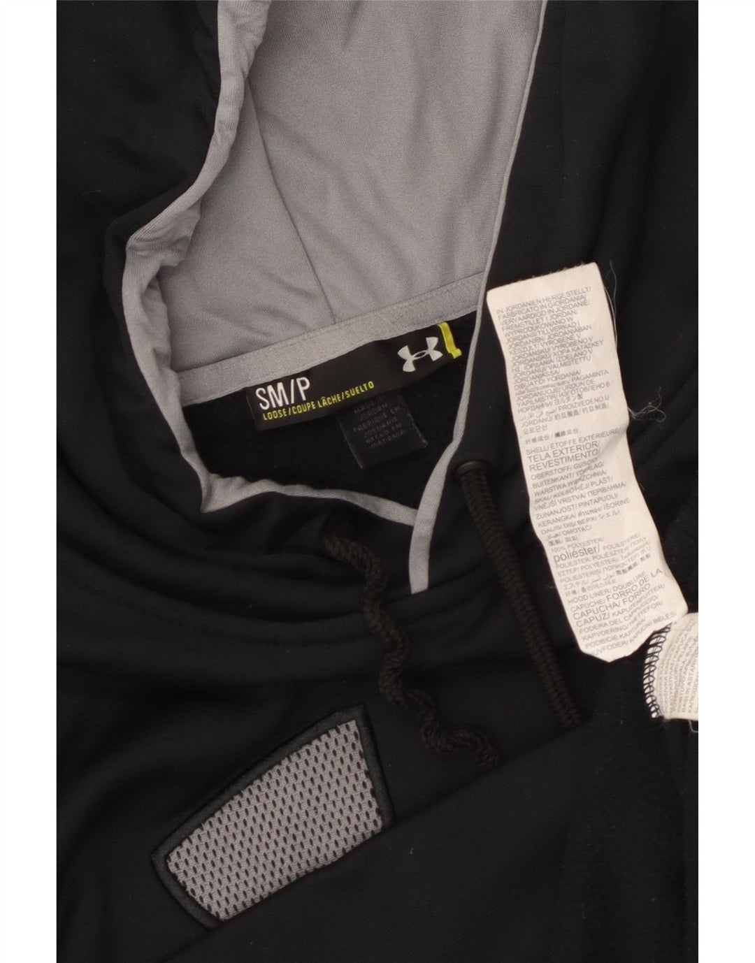 UNDER ARMOUR Grafisk hættetrøje til mænd Lille sort polyester