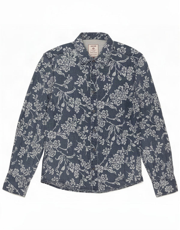 Jack & Jones Herreskjorte Medium Blue Floral Linen