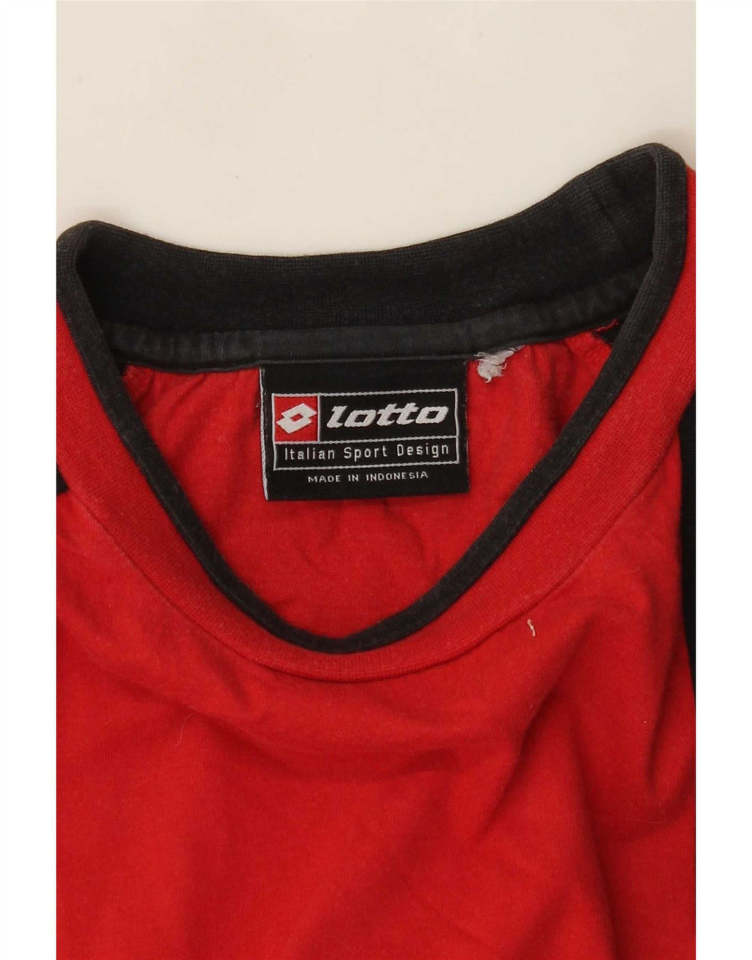 Lotto Herre T-Shirt Top Medium Rød Colourblock