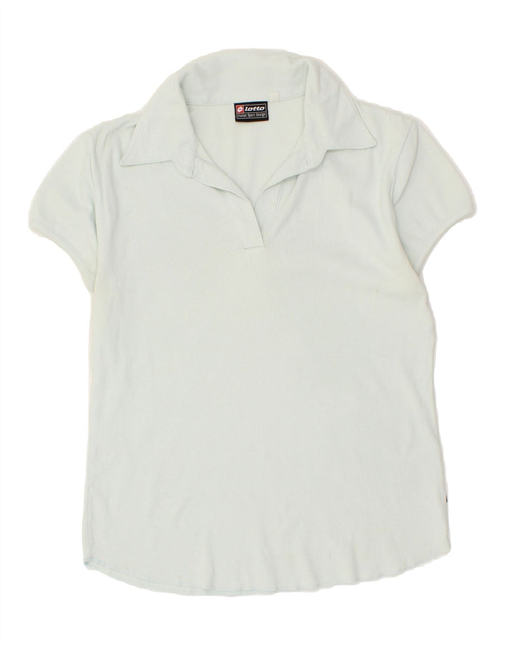 LOTTO Womens Polo Shirt UK 12 Medium Blue Vintage Lotto and Second-Hand Lotto from Messina Hembry 