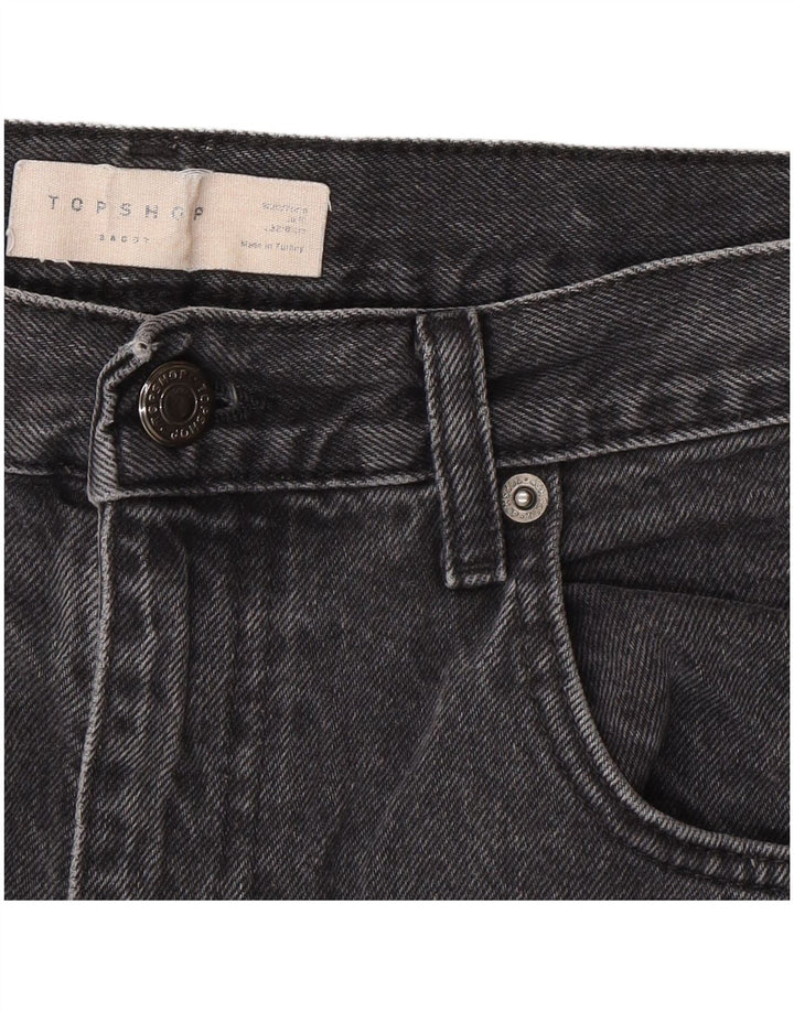 Topshop Dame Baggy Loose Jeans W30 L32 Sort Polyester