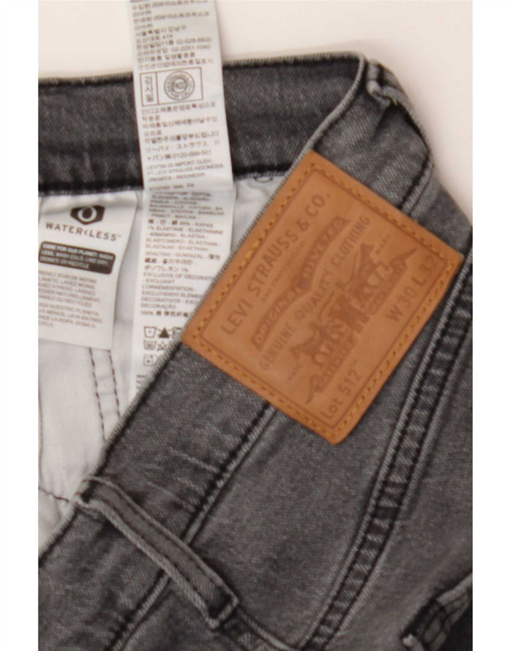 Levi's Dame 512 Slim Tapered Jeans W30 L32 Grå Bomuld