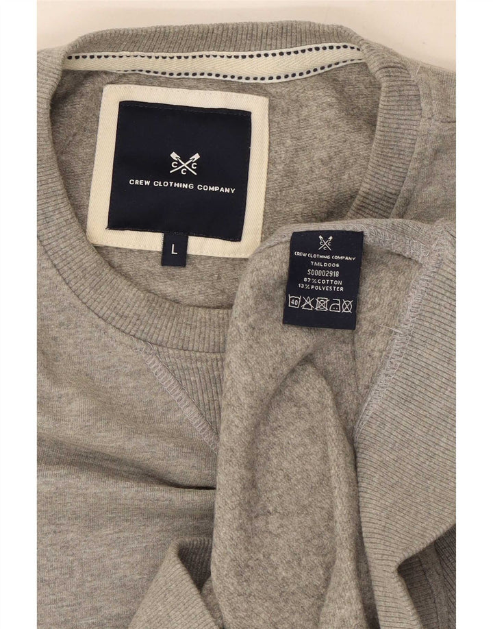 Crew Beklædning Herre Sweatshirt Jumper Stor Grå Bomuld